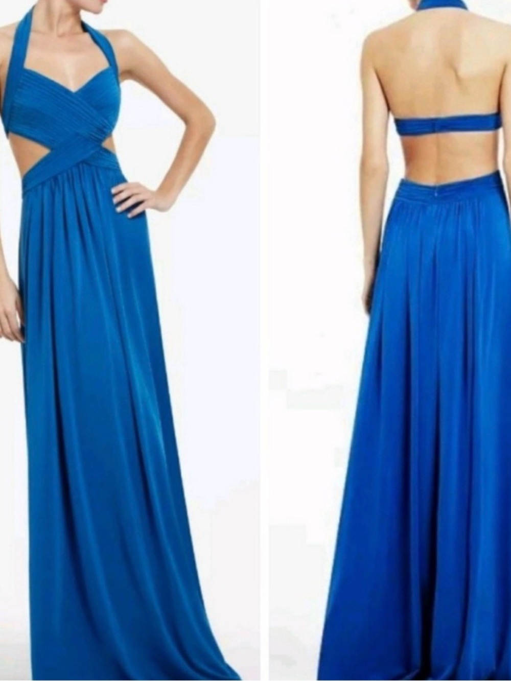 BCBGMaxAzria blue dress gown